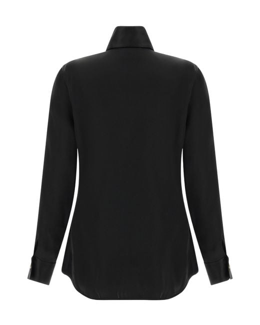 Khaite Black Long-Sleeved Shirt