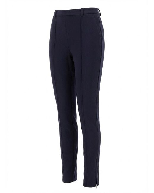 Gucci Blue Pleat Detailed Slim Fit Trousers