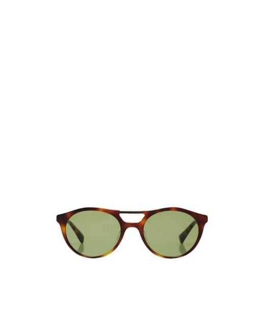 Brunello Cucinelli Green Sartorial Sunset Round Sunglasses