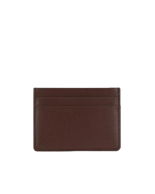 Jil Sander Brown Logo Card Holder