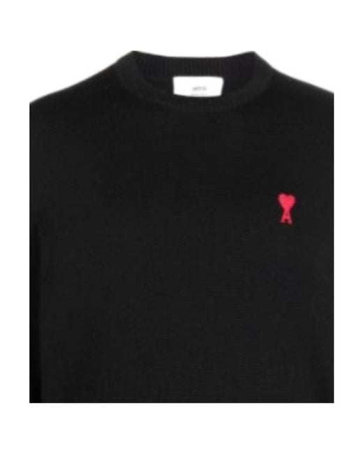 AMI Black Logo Sweater for men