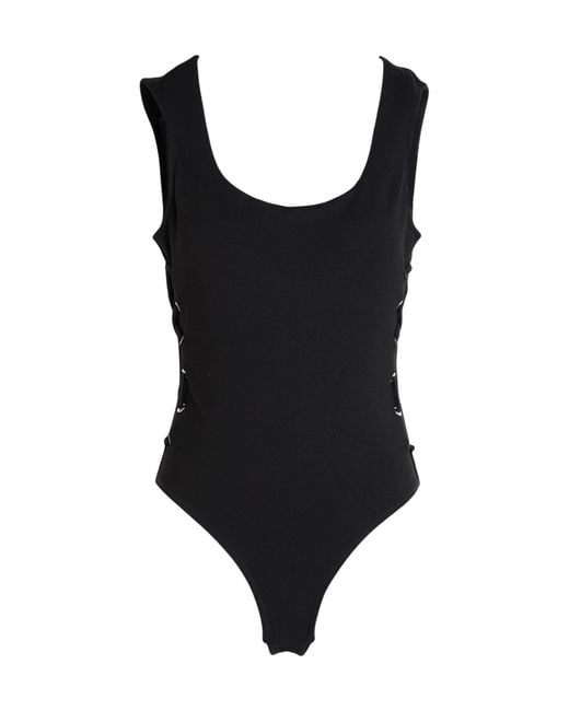 DIESEL Black Solid Color Sleeveless Jumpsuit