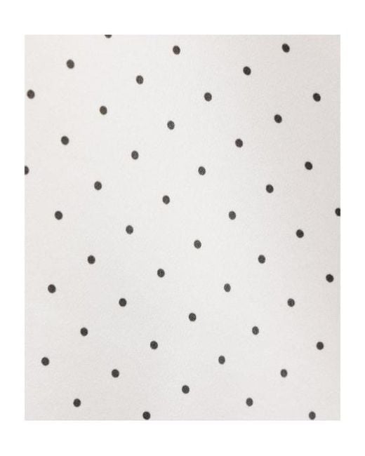Ermanno Scervino White Polka Dot Printed Long-Sleeved Shirt