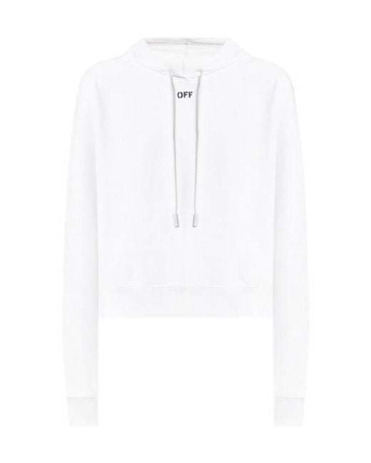 Off-White c/o Virgil Abloh White Hooded Long-Sleeved Sweater