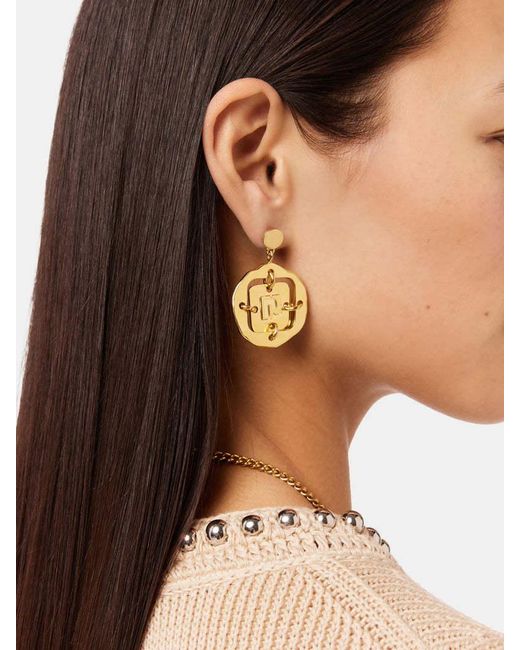 Rabanne Metallic Polished Drop Earrings