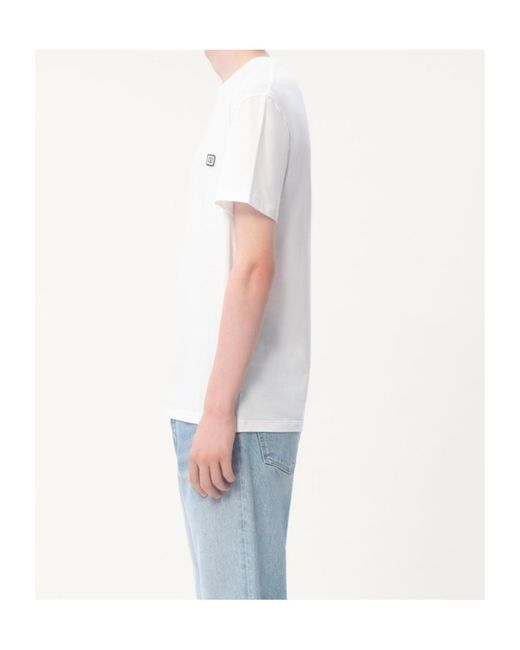 Valentino White Vlogo Embroidered Crewneck T-Shirt for men