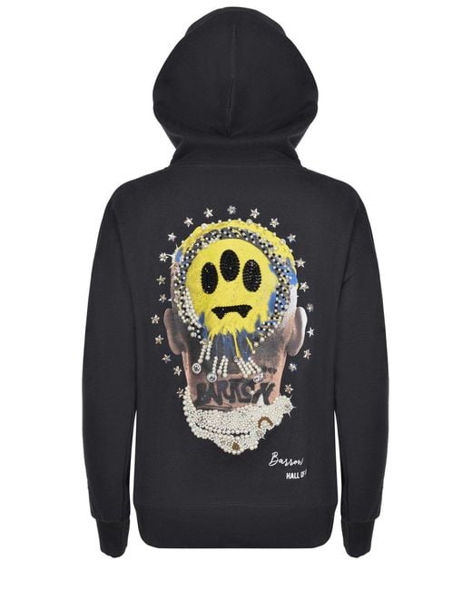 Barrow Blue Embellished Hoodie Sweater