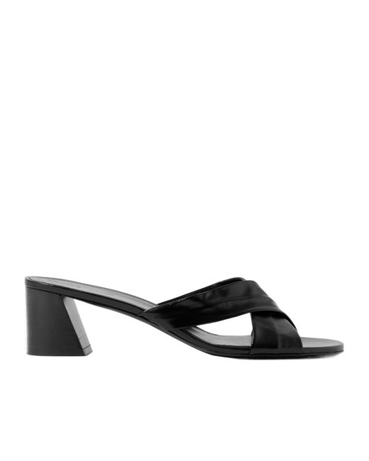 Khaite Black Liria Open-Toe Sandals