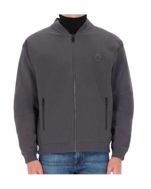 Boss Gray Boss Zip-Up Reversible Jacket for men