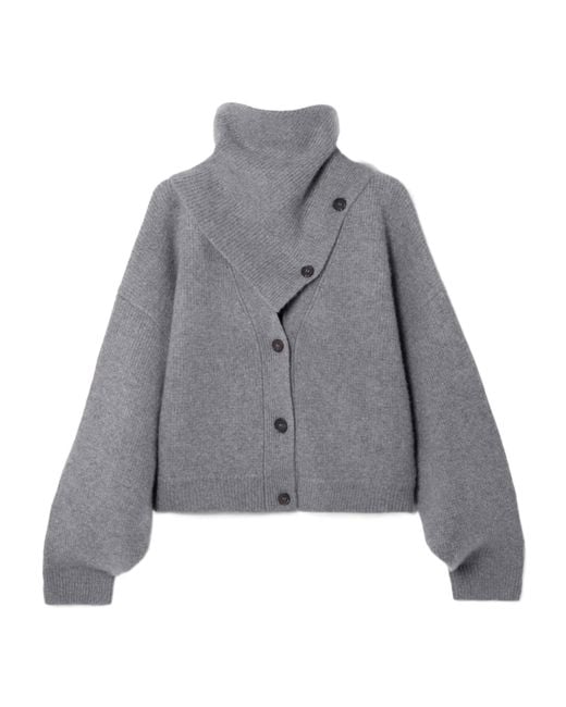 LeKasha Gray Long-Sleeved Cardigan