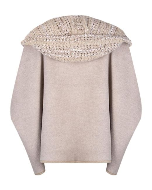 Fabiana Filippi Gray Scarf Style Jacket