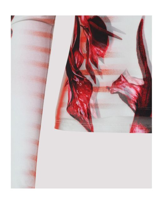 Jean Paul Gaultier Double-Layered Printed Top