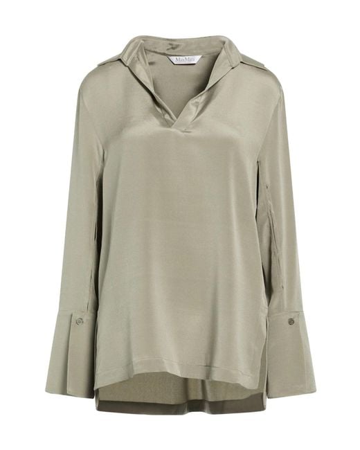 Max Mara Gray Solid Color Tops