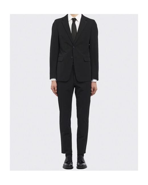 Prada Black Technical Fabric Single-Breasted Suit for men