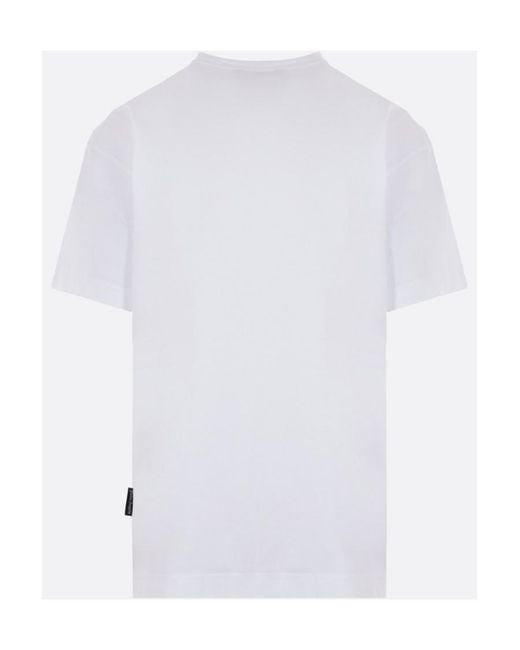 Palm Angels White Hand-Photo Cotton T-Shirt for men
