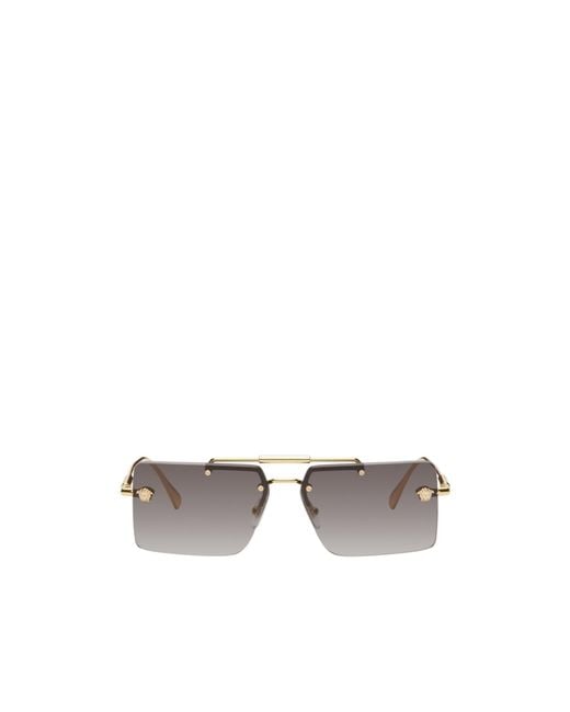 Versace Metallic Logo Details Sunglasses for men