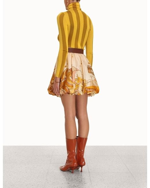 Zimmermann Metallic Printed Skirt