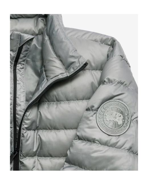 Canada Goose Gray Stratus Logo Patch Puffer Jacket for men