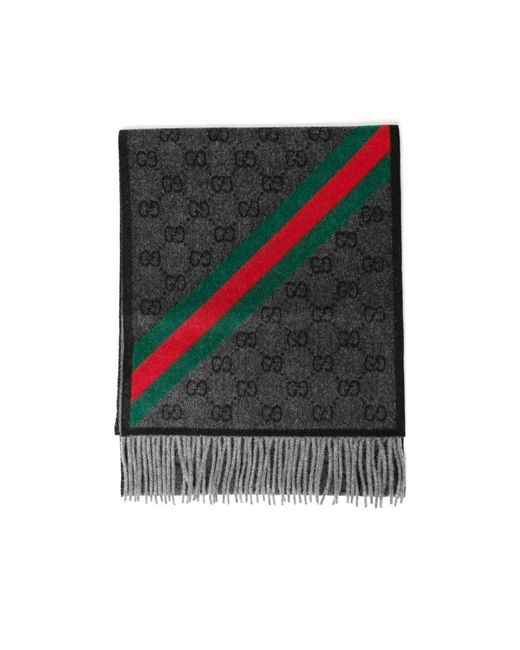 Gucci Multicolor Wool Tassel Scarf for men