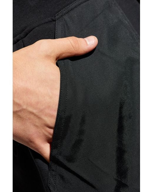 DSquared² Black Drawstring Elastic Waist Shorts for men