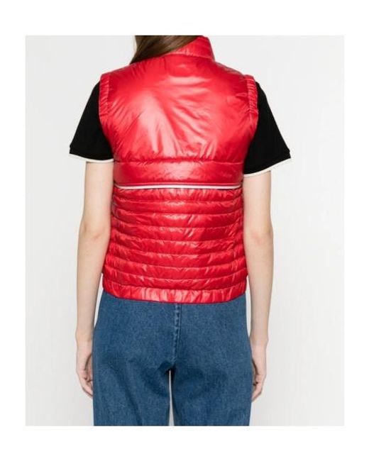 Moncler Red Grenoble Logo Patch Padded Gilet