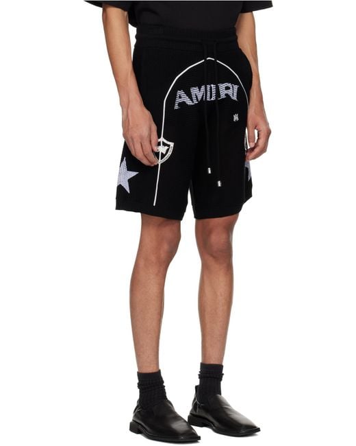 Amiri Black Sport Shorts for men