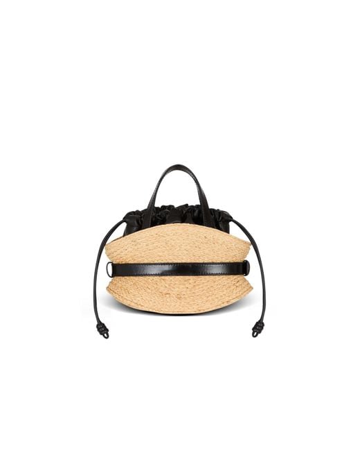Balmain Metallic Shuffle Drawstring-Fastened Mini Tote Bag