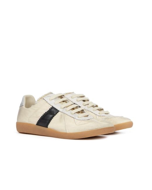 Maison Margiela White Replica Round Toe Sneakers for men