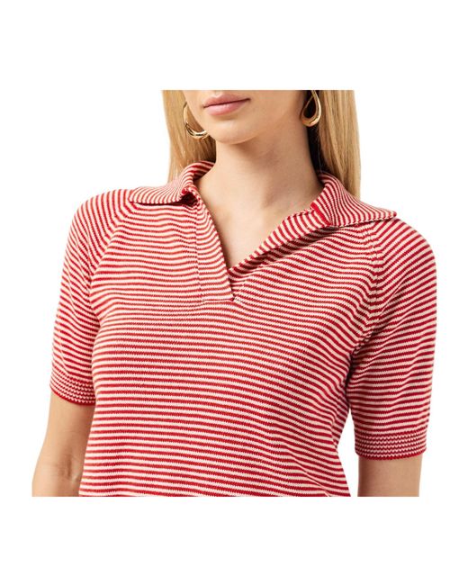 Weekend by Maxmara Red Horizontal Striped Knit Top