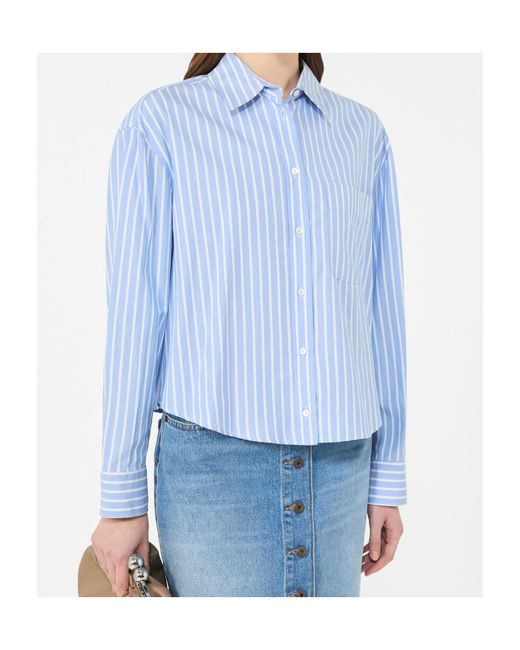 Weekend by Maxmara Blue Cartone Striped Oxford Shirt