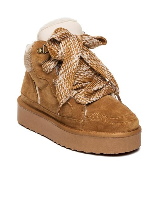 Steve Madden Brown Suede Platform Snow Boots