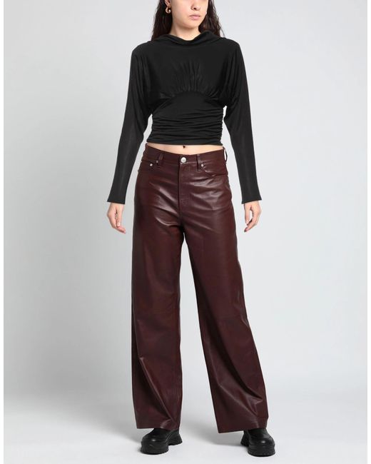 Saint Laurent Black Solid Color Long Sleeve Cropped Top