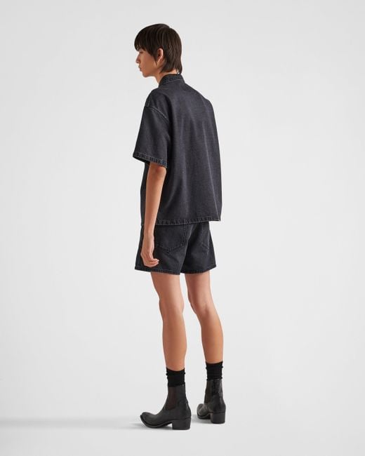 Prada Black Denim Shirt for men