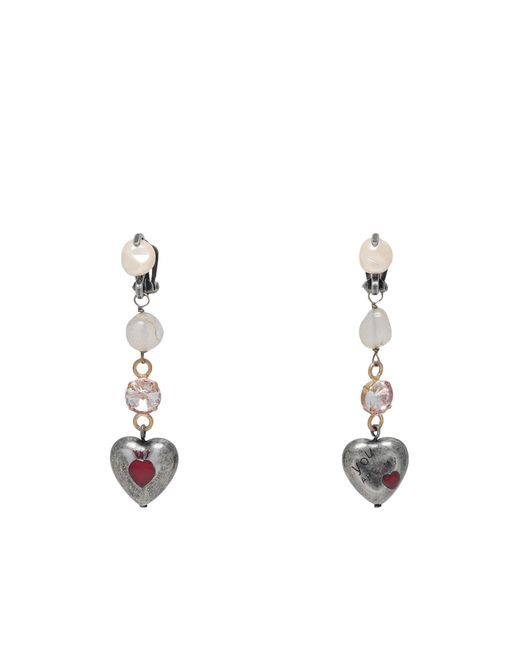 Marni White Metal Earrings