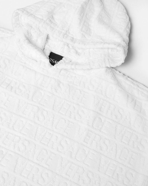 Versace White Hooded Cloak