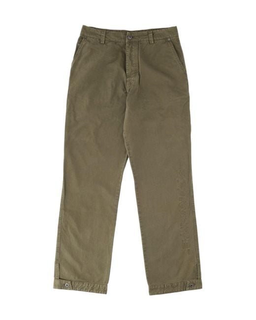 Off-White c/o Virgil Abloh Green Racing Staff Gabardine Pants for men