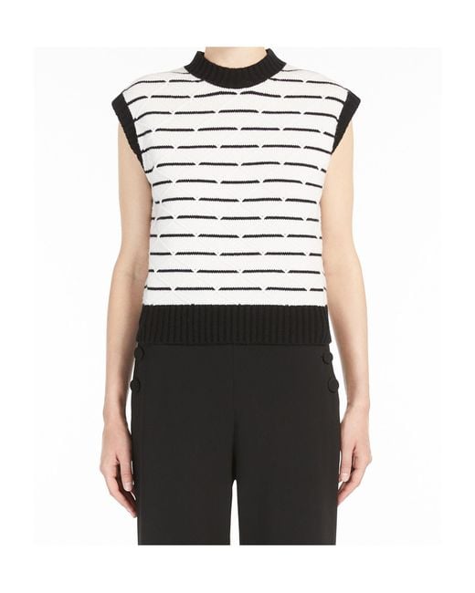 Max Mara Black Wool And Cashmere Soft Gilet