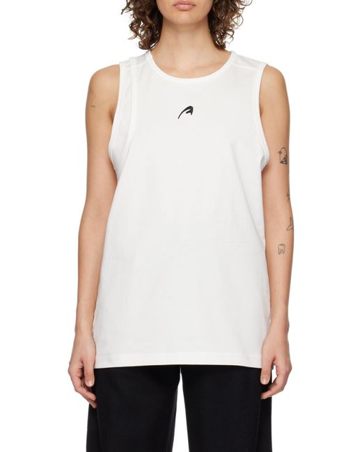 Adererror White A-Peec Logo Sleeveless Vest