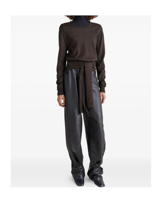 Lemaire Black Trompe L'Oeil Crewneck Jumper