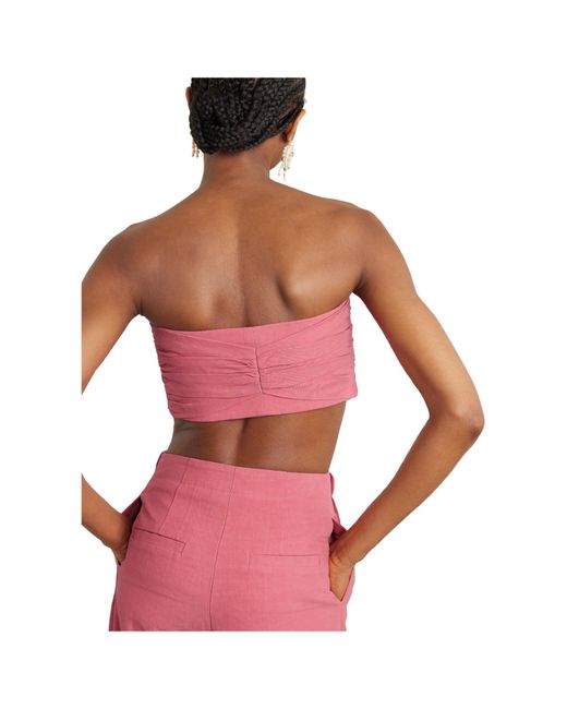 TOVE Pink Solid Sleeveless Top