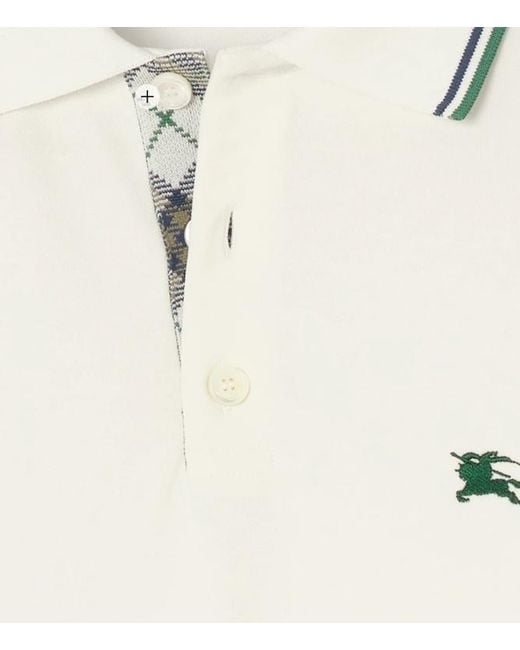 Burberry White Tennis Polo Shirt for men