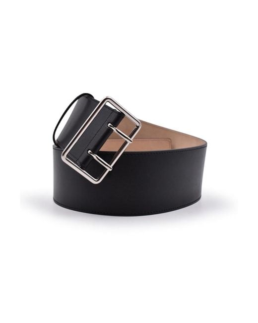 McQueen White Wide Military Belt