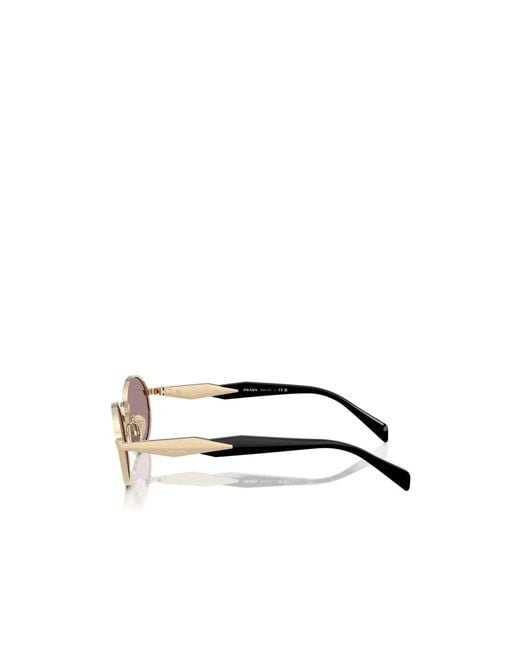 Prada Pink Eyewear Oval Frame Sunglasses