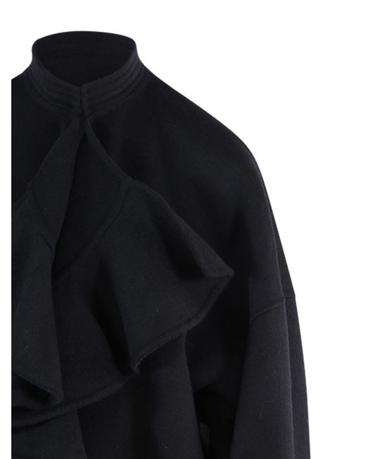 Emilio Pucci Black Pucci Ruffled Piped-Trim Jacket