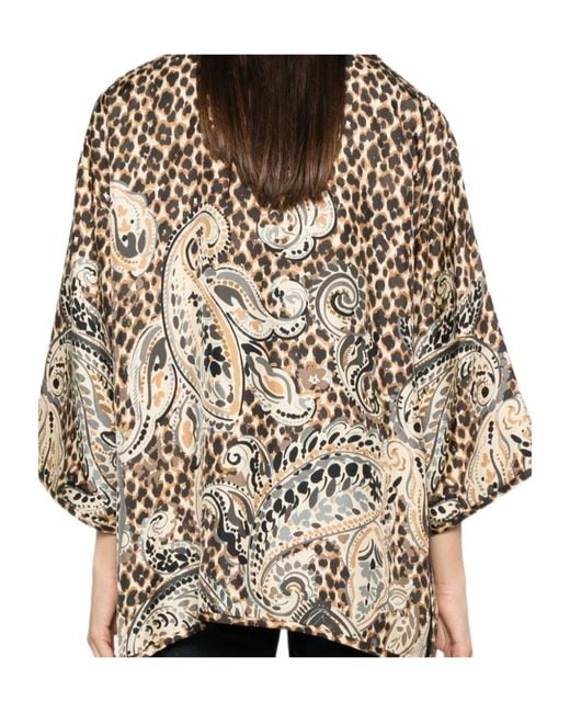 Etro Natural Leopard-Print Paisley Jacket