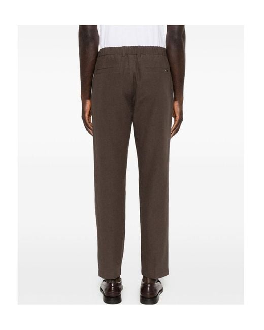 Herno Gray Elasticated-Waistband Tailored Trousers for men