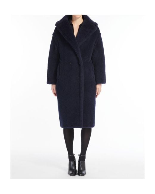 Max Mara Blue Tedgirl Double-Breasted Coat