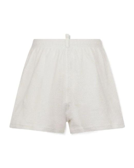 DSquared² White Drawstring Shorts for men