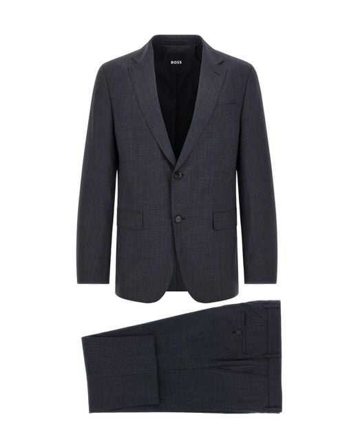 Boss Blue Two-Piece Set: Long-Sleeved Blazer And Trousers for men