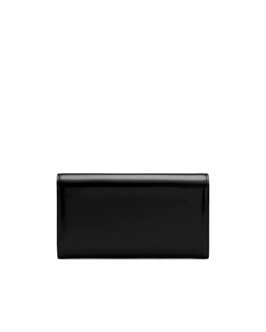 AMI Black Logo Plaque Press-Stud Fastened Wallet for men